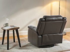 Soffina - Usnjen počivalnik z relaks mehanizmom Trevi Lounge espresso rjava