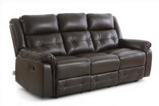 Soffina - Usnjen trosed z relax mehanizmom Trevi lounge - espresso rjava