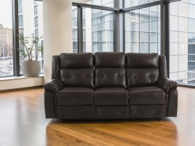 Soffina - Usnjen trosed z relax mehanizmom Trevi lounge - espresso rjava