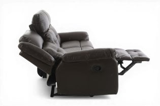 Soffina - Usnjen trosed z relax mehanizmom Trevi lounge - espresso rjava