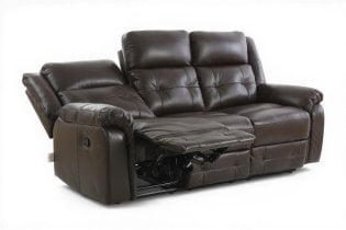 Soffina - Usnjen trosed z relax mehanizmom Trevi lounge - espresso rjava