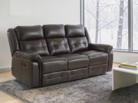 Usnjen trosed z relax mehanizmom Trevi lounge - rjav