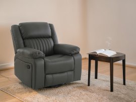 Usnjen počivalnik z relaks mehanizmom Fosso Comfort - rjav