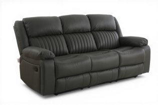 Soffina - Usnjen trosed z relax mehanizmom Fosso comfort - dimno rjava
