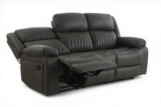 Soffina - Usnjen trosed z relax mehanizmom Fosso comfort - dimno rjava