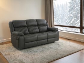 Soffina - Usnjen trosed z relax mehanizmom Fosso comfort - dimno rjava