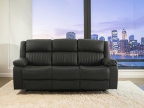 Soffina - Usnjen trosed z relax mehanizmom Fosso comfort - dimno rjava