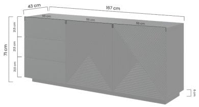 Bogart - Komoda na čoklu Asha 167 2D3SZ - bela