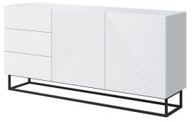 Komoda s kovinskim okvirjem Asha 167 2D3SZ - bela 