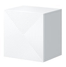 Stenska nočna omarica Asha 40 1D - bela sijaj