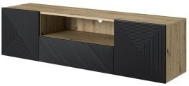 Stenska TV komoda Asha 167 2D1SZ - črna/hrast artisan
