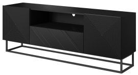 TV komoda s kovinskim okvirjem Asha 167 2D1SZ - črna