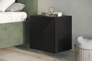 Bogart - Stenska nočna omarica Asha 40 1D - črna