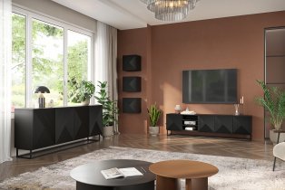 Bogart - Stenska nočna omarica Asha 40 1D - črna