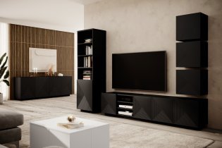 Bogart - Stenska nočna omarica Asha 40 1D - črna