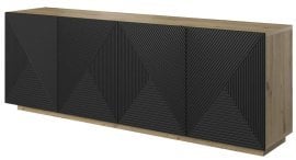 Komoda na čoklu Asha 200 4D - river stone/hrast artisan