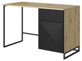 Pisalna miza s kovinskim okvirjem Asha 120 1D1SZ - river stone/hrast artisan