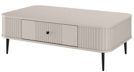 Klubska miza Vesper 100 - kašmir, na črnih nogah