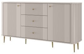 Komoda Vesper 160 2D3SZ - kašmir, na zlatih nogah