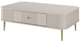 Klubska miza Vesper 100 - kašmir, na zlatih nogah