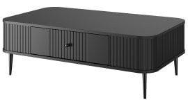 Klubska miza Vesper 100 - črna, na črnih nogah