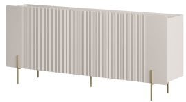 Komoda Malmi 200 4D - kašmir, zlate noge