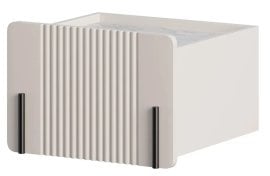 Stenska nočna omarica Malmi 45 1SZ - kašmir, črni dekor