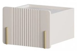 Stenska nočna omarica Malmi 45 1SZ - kašmir, zlati dekor