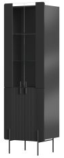 Vitrina Malmi 60 4D - črna, črne noge