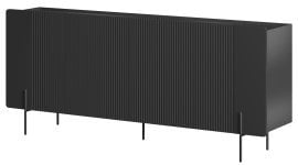 Komoda Malmi 200 4D - črna, črne noge