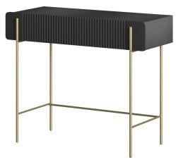 Miza za ličenje 100 2SZ Malmi 60 4D - črna, zlate noge