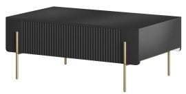 Klubska miza Malmi 100 2SZ - črna, zlate noge