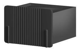 Stenska nočna omarica Malmi 45 1SZ - črna, črni dekor