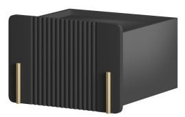 Stenska nočna omarica Malmi 45 1SZ - črna, zlati dekor