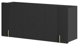 Stenska komoda Malmi 150 3D - črna, zlati dekor