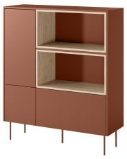 Komoda Desin 120 2D1SZ - keramična rdeča