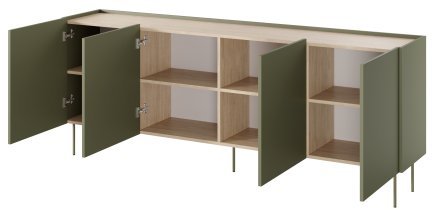 Bogart - Komoda Desin 220 4D - olivno zelena