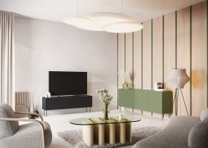 Bogart - Komoda Desin 220 4D - olivno zelena