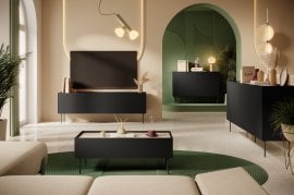 Dnevna soba in spalnica Desin - črna