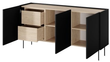 Bogart - Komoda Desin 170 3D2SZ - črna