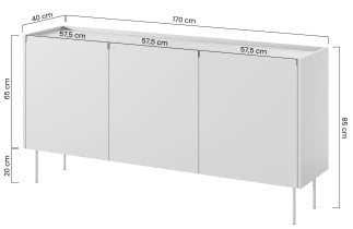 Bogart - Komoda Desin 170 3D4SZ - črna