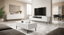 Dnevna soba in spalnica Nicole - bela