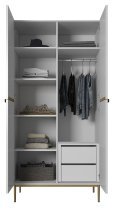 Bogart - Garderobna omara Nicole 100 2DP2SZ  - bela