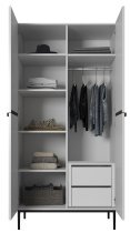 Bogart - Garderobna omara Nicole 100 2DP2SZ  - bela