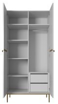 Bogart - Garderobna omara Nicole 100 2DP2SZ  - bela