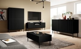 Dnevna soba in spalnica Nicole - črna