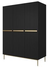 Garderobna omara Nicole 150 3D2SZ - črna