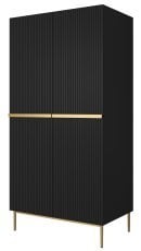 Garderobna omara Nicole 100 2DP2SZ - črna