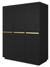 Garderobna omara na čoklu Nicole 150 3D - črna