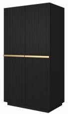 Garderobna omara na čoklu Nicole 100 2DP - črna